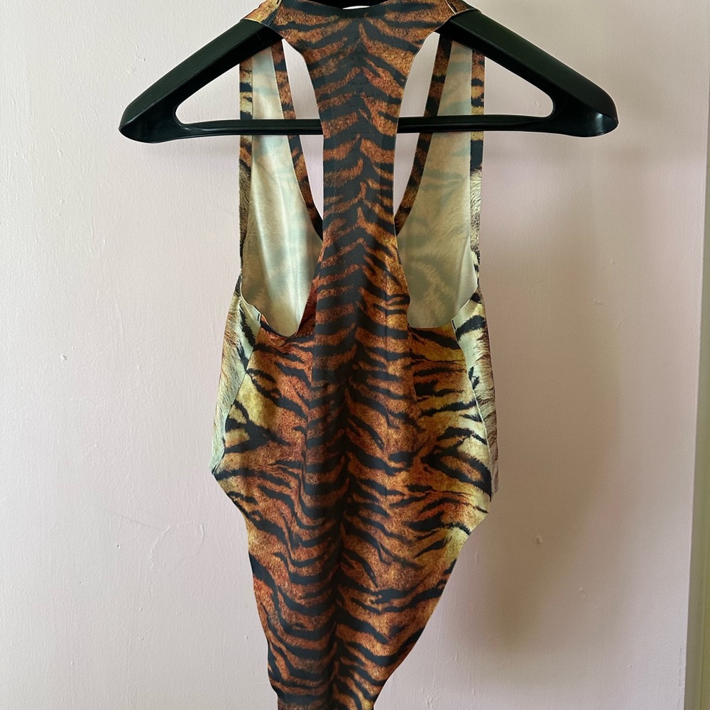 Tiger Print One Piece Swimsuit - Picture 4 of 6